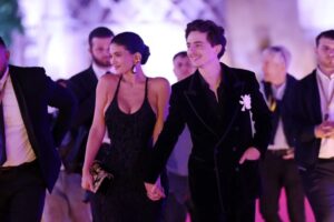Timothée Chalamet e Kylie Jenner sul red carpet in Italia
